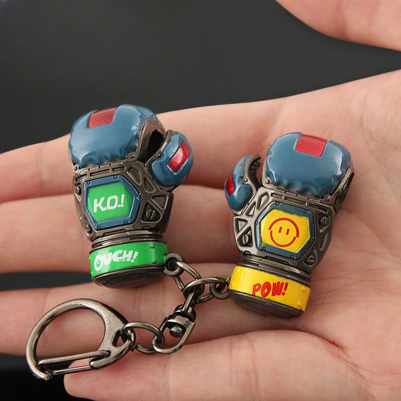 

Metal Game Boxing Gloves Model Keychain For Men, Backpack Pendant