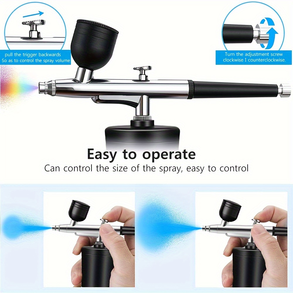 Portable Airbrush Gun for Painting Airbrush Kit with Compressor Air Brush  30PSI Red Cup Gravity Feed Dual Action Airbrush & Airbrush Cleaning Kit