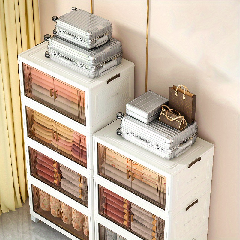 Plastic Foldable Storage Box Wheels Stackable Storage Temu