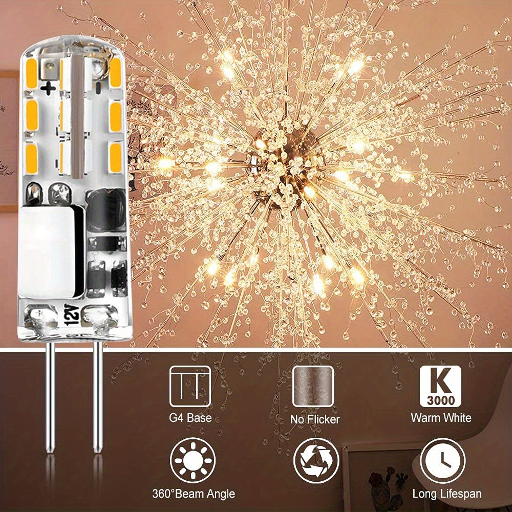 No Flickering G4 Led Bulb Jc Bi pin Base Lights 360° Beam - Temu United  Kingdom