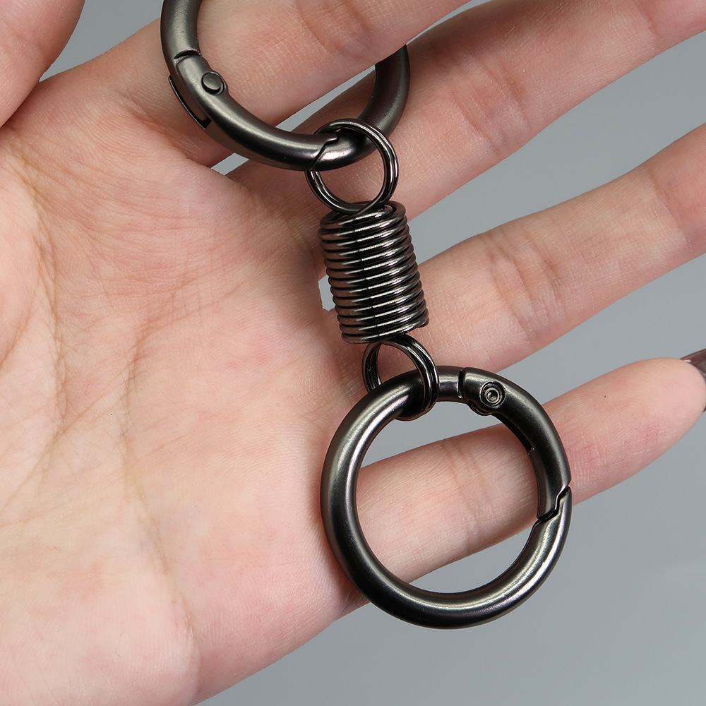 Creative Spring Keychain Carabiner Keyring Car Key Pendant