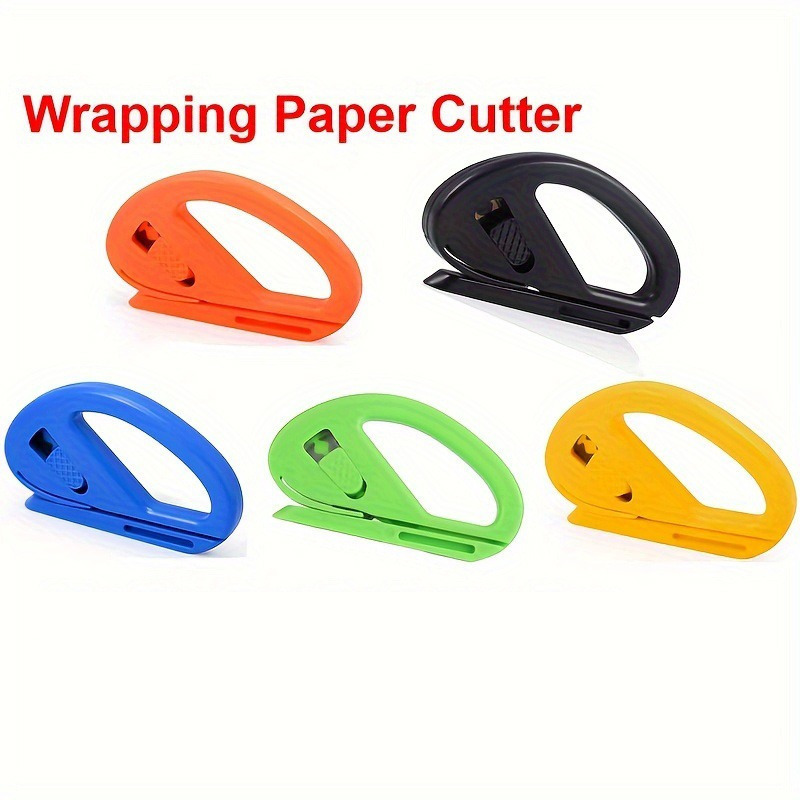 Cuteey Wrapping Paper Roll Cutter With Handle Push Cut Gift - Temu