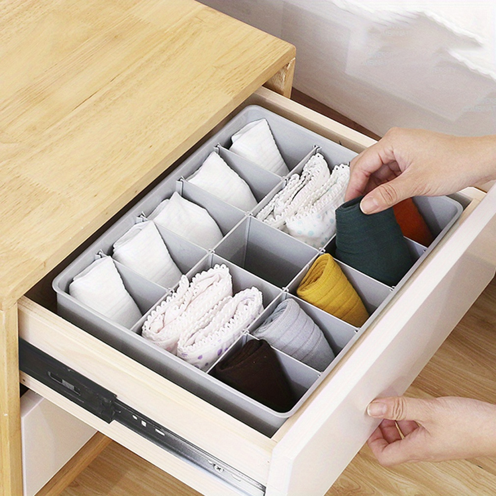 4 Pcs Underwear Drawer Organizers Divider, Closet Socks Organizer and  Storage Boxes for Lingerie, Bra, Undies - AliExpress