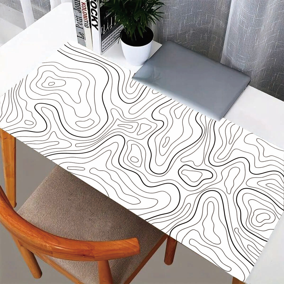 

Topographic Contour Gaming Mouse Pad Extended Pads Big Mousepad Keyboard Mouse Mat Desk Pad