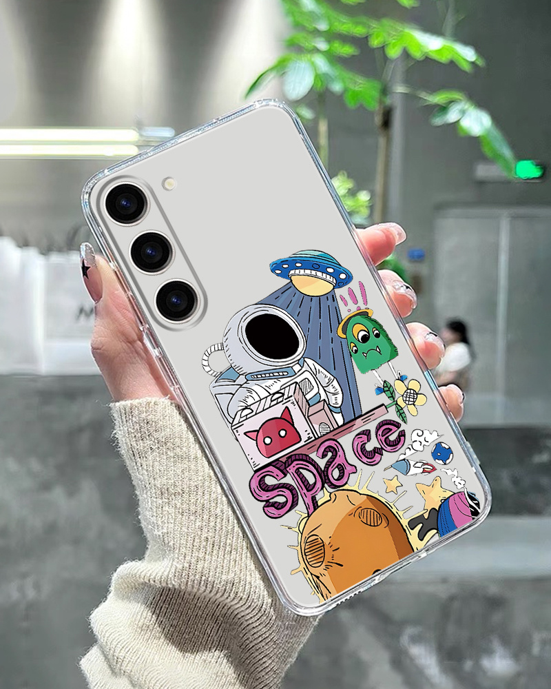 Luxury Shockproof Clear Astronaut Pattern Phone Case Samsung Temu New Zealand 2349