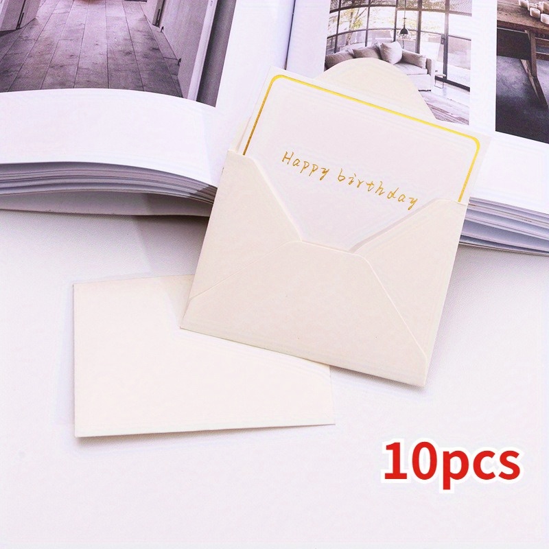 Paquete 10 Unidades Sobres Papel Perlado Papel Kraft Postal - Temu