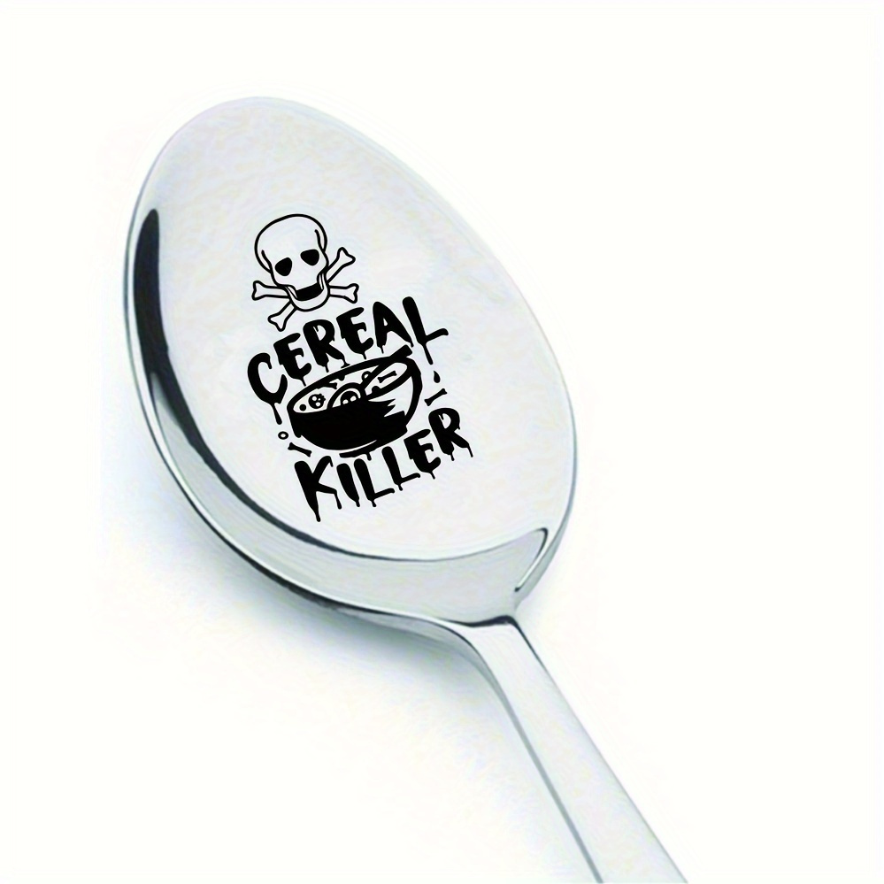 

1pc Cereal Killer Spoon -unique Birthday Gift - Boyfriend - Teenager - Husband - Stainless Steel Spoon Funny Cereal And Coffee Christmas Birthday Gift