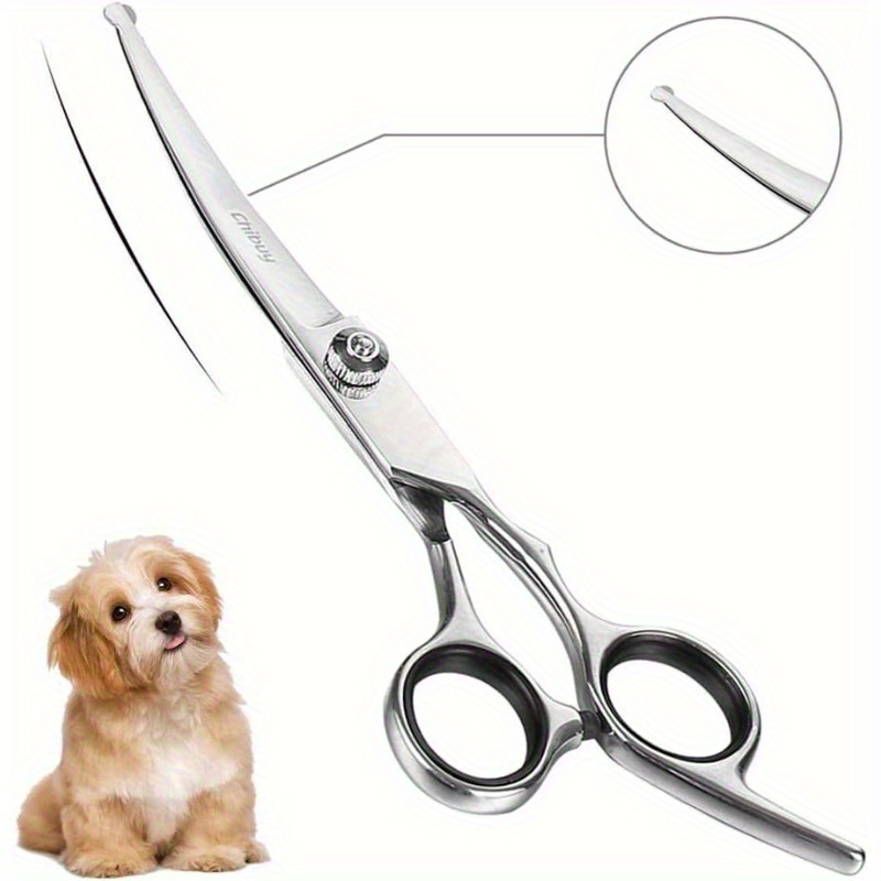 

Curved Dog Grooming Scissors With Round Tips, Pet Curved Shear For Dogs And Cats