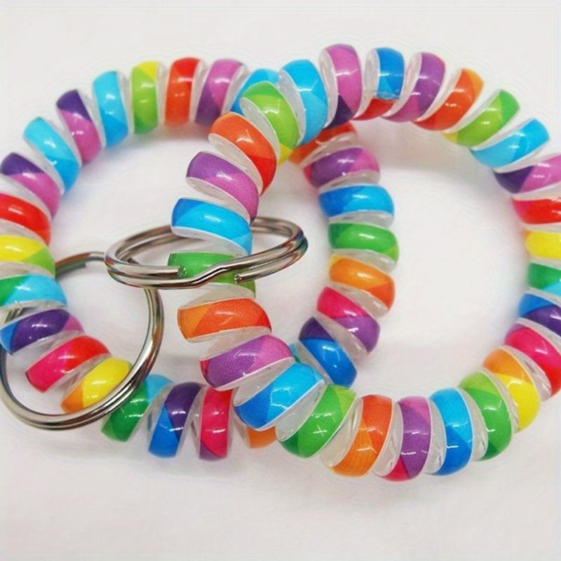 Porte-clés Flexible Soft Silicone Rond Bracelets Porte-clés Pour Hommes  Femmes