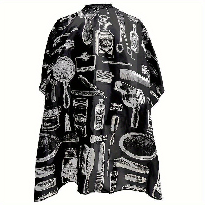

Stylish Printed Hair Cutting Gown Hair Cutting Apron Waterproof Cloth Dustproof Cape Professional Hairdressing Accessories For Barber Salon Uses
