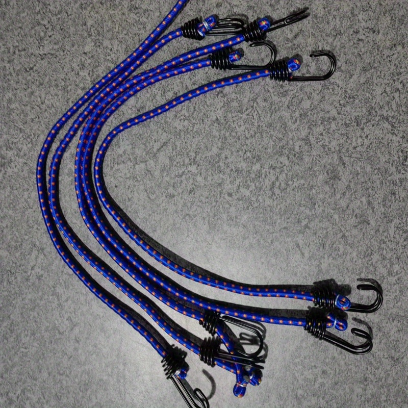 5pcs Bungee Cords w/ Hooks for Camping Tent Tarp Canopy Elastic Clothesline