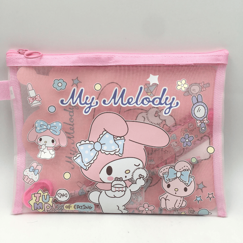 Bolsa de papel Kraft Kawaii Kuromi Cinnamoroll My Melody Kt, bolsa de  regalo de Anime Sanrioed