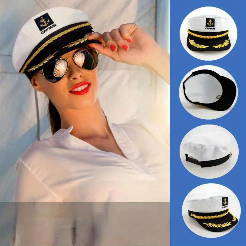 Cosplay Captain Hat Sailors Sea Navy Captain Hat Cosplay - Temu