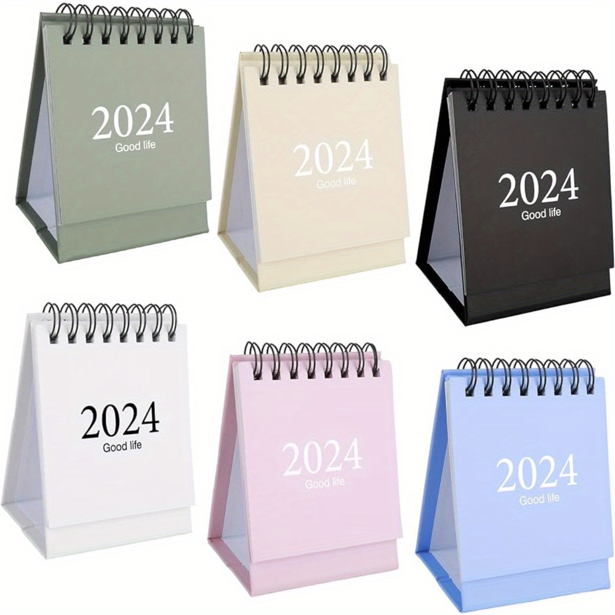 Standing Flip Calendar Mini Desk Calendar Daily Schedule Agenda Organizer  2024 Calendar Yearly Agenda Blessing Words Planning - AliExpress