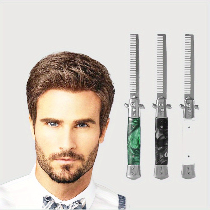 

Folding Oil Hair Comb Wide Tooth Comb Beard Comb Pocket Hair Styling Comb Suitable For Home Travel Uses