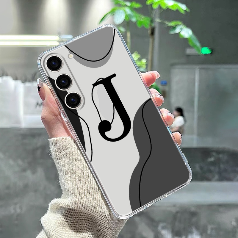 

Luxury Shockproof J Pattern Phone Case For Samsung Galaxy S23 S23 Ultra S20 S20+ S20 Fe S21 Fe 5g S22 S22+ Galaxy A14/a23/a32 55g/a52/a54 5g Phone Cases Gt1 Silicone Ultra-thin Transparent Back Cover