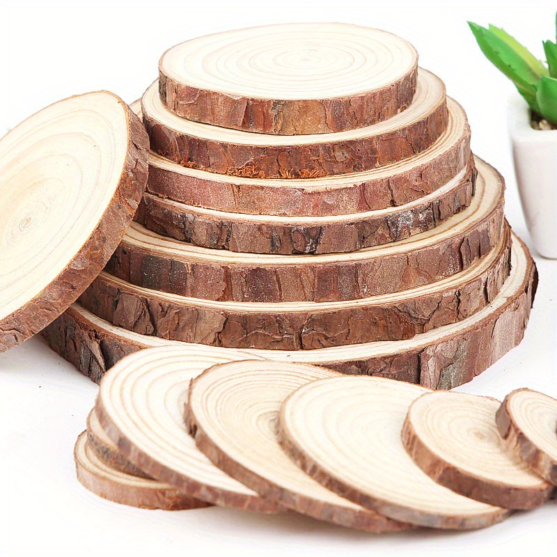 Dischi di legno con corteccia, 20 pz