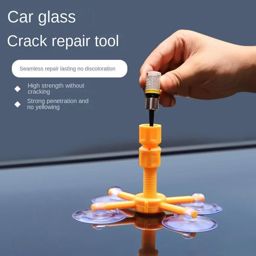 Outil de réparation de fissure de pare-brise de voiture, Kit de réparation  d'écran de téléphone de fenêtre de voiture, colle à polymérisation