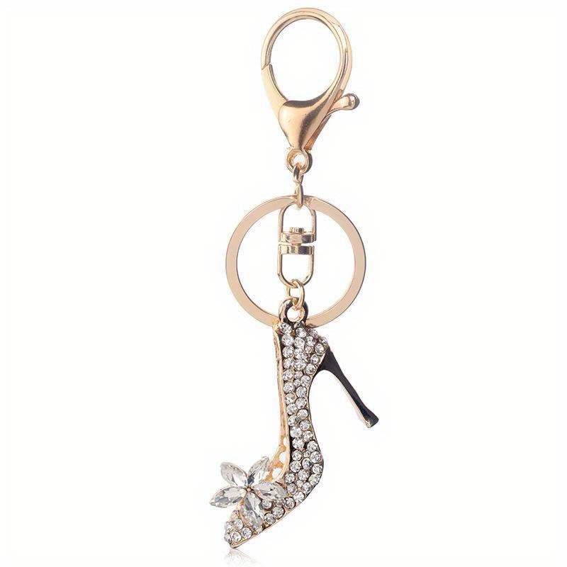 Image of Popular European And American Exquisite Diamond-studded High-heeled Shoe Keychain, Women' Pendant