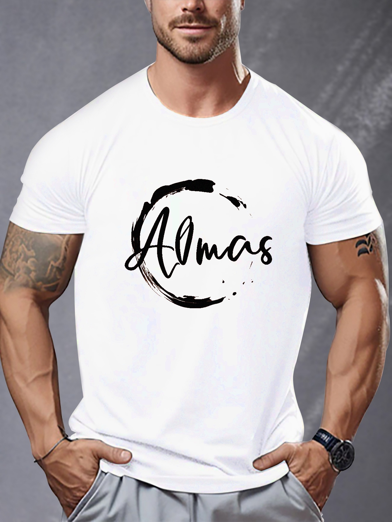 Camiseta Con Estampado Gr fico De Letras Para Hombre De Temu Chile