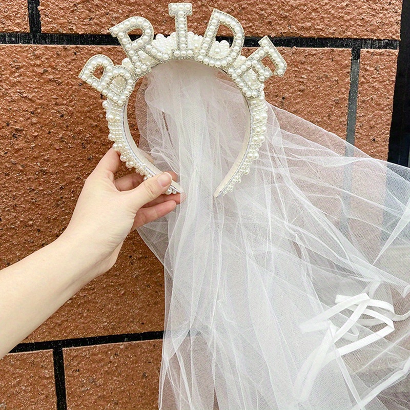 Bachelorette Veil - Veil for Bachelorette Party | Bachelorette Glowing  Halloween Costume Hair Accessories for Women and Girls Nightout Headpieces  for