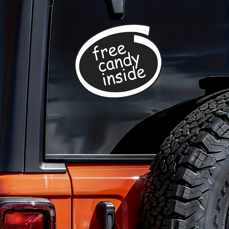 

1pc Free Candy Inside Funny Vinyl Decal Sticker For Cars Trucks Van Walls Laptops Cups