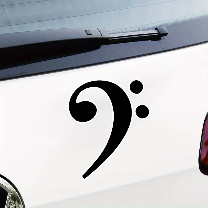 

Harmonic Groove Bass Clef Vinyl Sticker - Musical Decal Magic For Car, Window, And Laptop!
