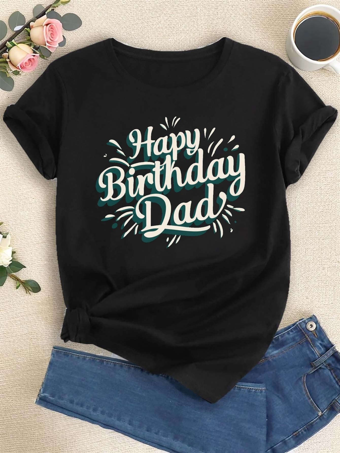 Tee-shirt joyeux anniversaire papa