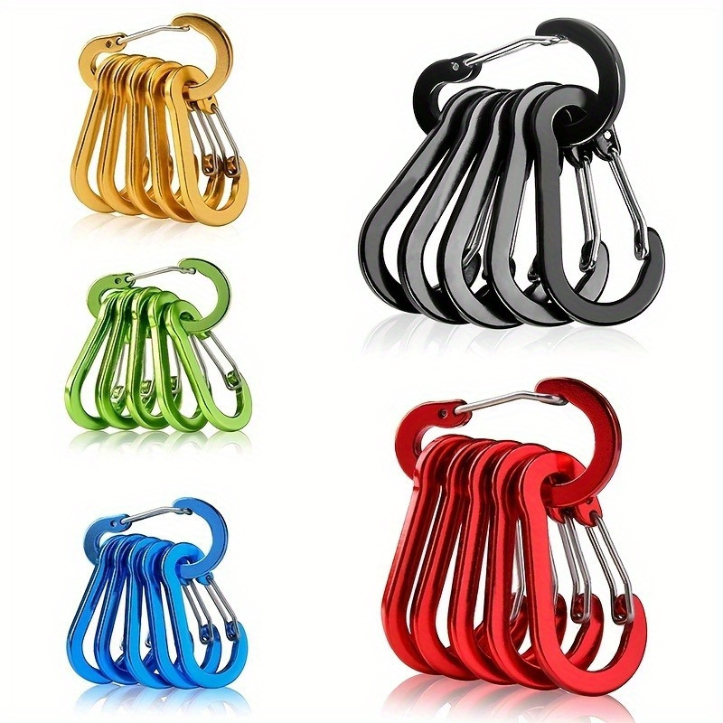 4pcs Double Small Carabiner Clips, S-shaped Carabiner, Keychain