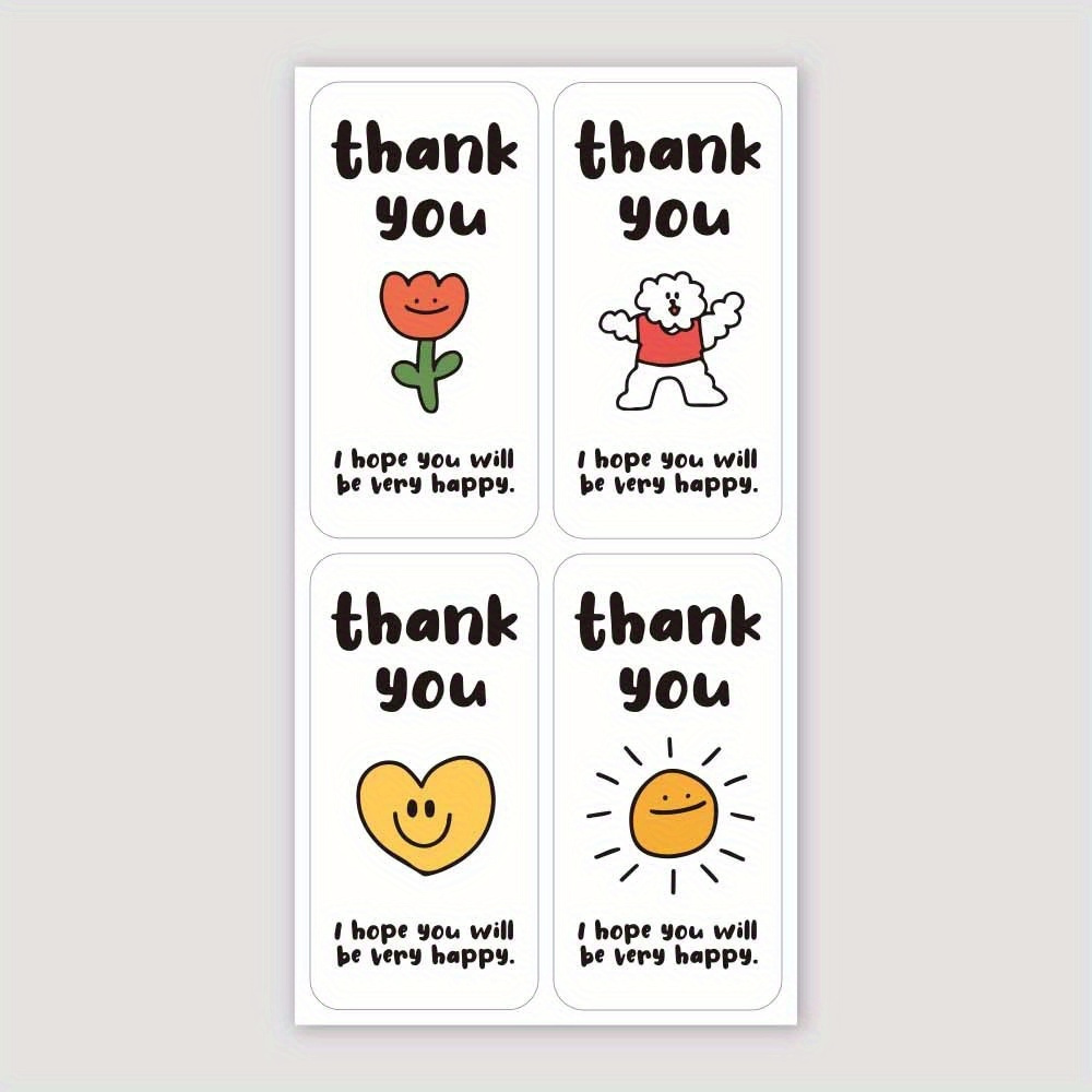 1000 Stücke Danke Sticker, Thank you Sticker,1 Zoll Dankeschön-Aufkleber,  Dankeschön Aufkleber, für Umschlag Verpackung, Backen Geschenktüten,  Versiegelung Aufkleber, Dekoration Zubehör : : Bürobedarf &  Schreibwaren