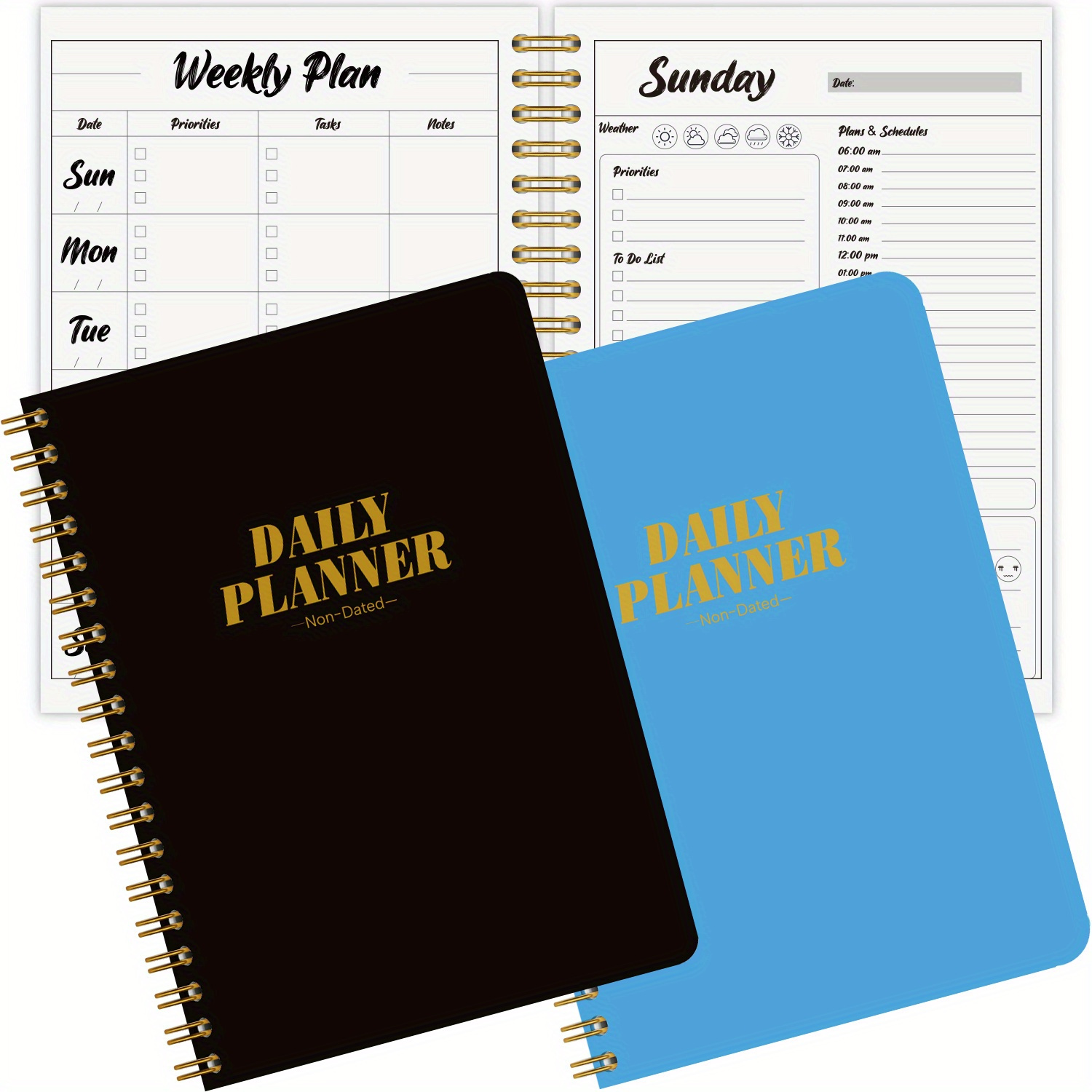 Weekly Planner Notebook Kawaii Stationery To Do List Agenda Cahier