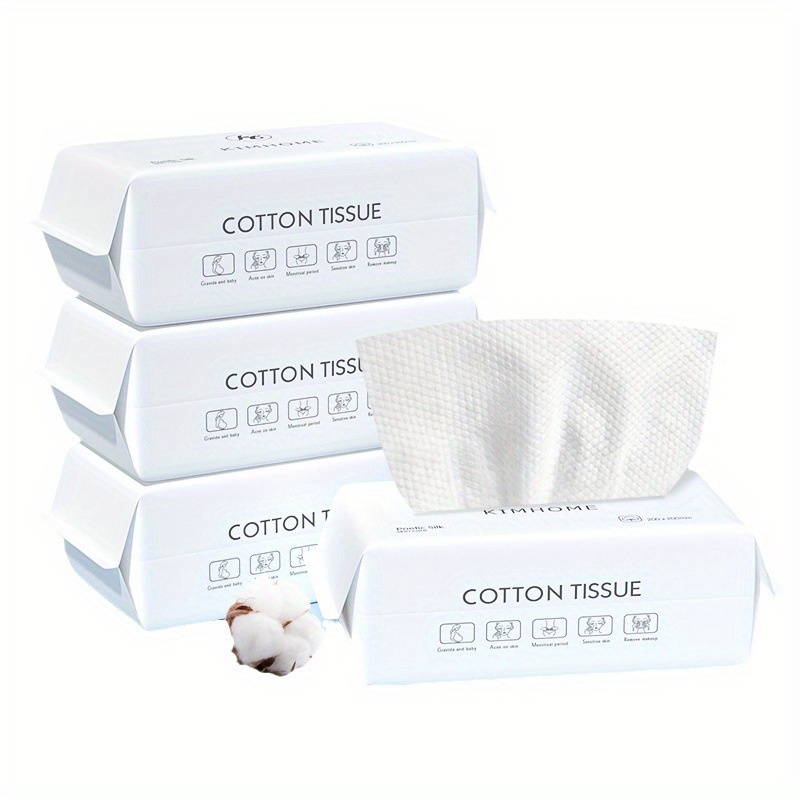 

Cotton Tissue Disposable Face Towel For Washing Soft Dry Wipes Facial Cloths Towelettes For Washing And Drying, Facial Tissue For Cleansing, Skincare And Makeup Remover