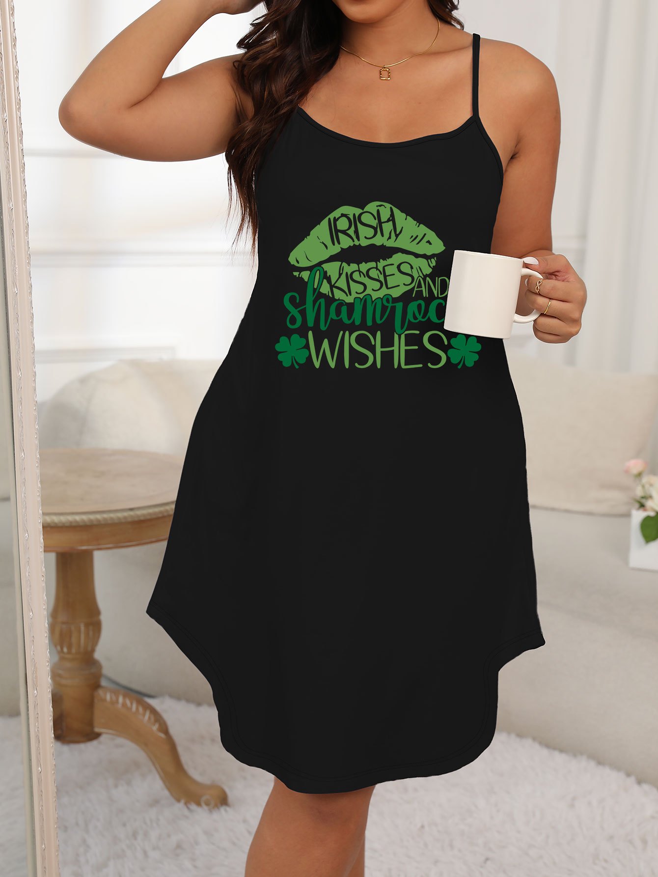 Plus Size St. Patrick's Day Sexy Lounge Dress Women's Plus - Temu