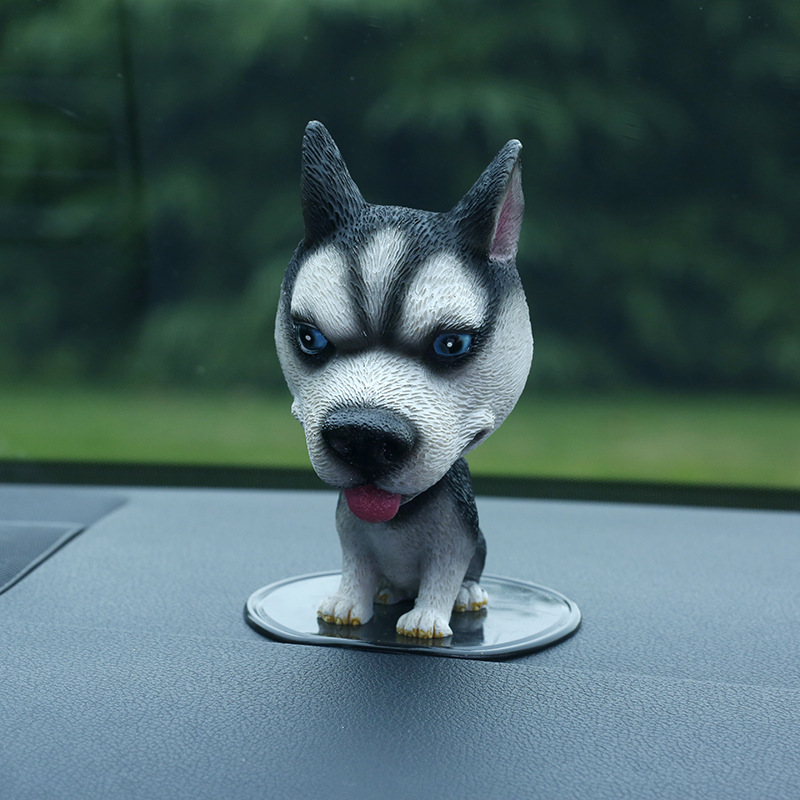 Adorno de coche que sacude el perro que asiente con la cabeza, muñeco de  cachorro, decoración