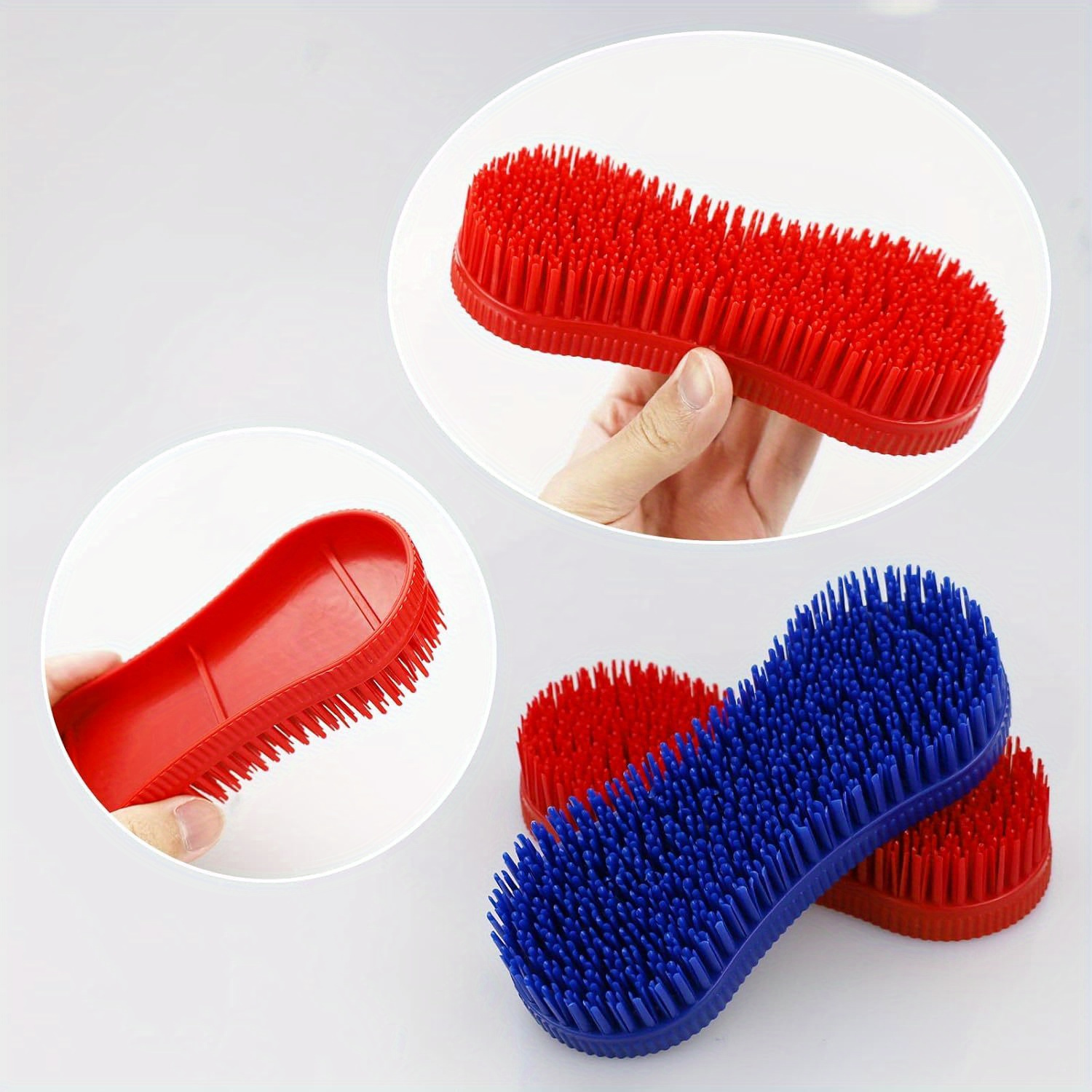 2/4pcs Silicone Horse Cleaning Grooming Brushes, Horse Grooming Brush, Equestrian Massage Tool For Horse Grooming Care Supplies
