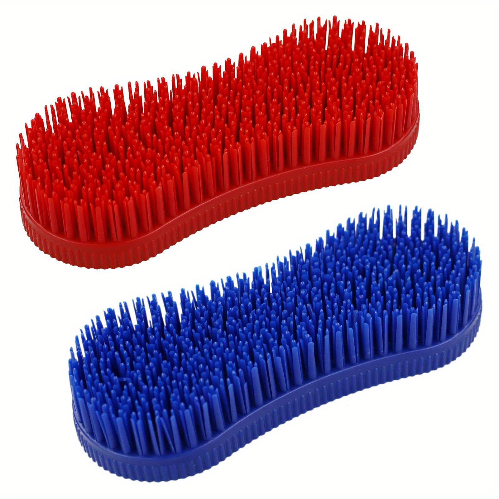 

2pcs Silicone Horse Cleaning Grooming Brushes, Horse Grooming Brush, Equestrian Massage Tool For Horse Grooming Care Supplies