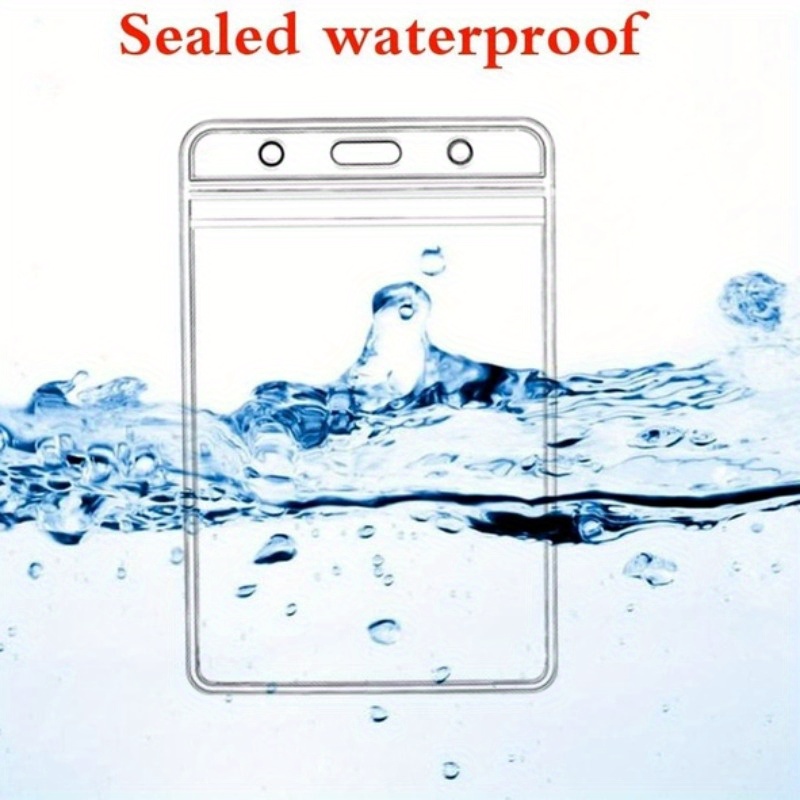 Waterproof Clear Badge Case ID&Credit Card Cash Holder Transparent