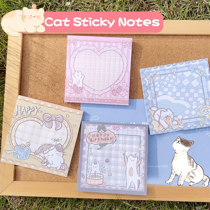 Sticky Notes Cartoon Mini Cat Paw Index Tabs Self stick Memo - Temu