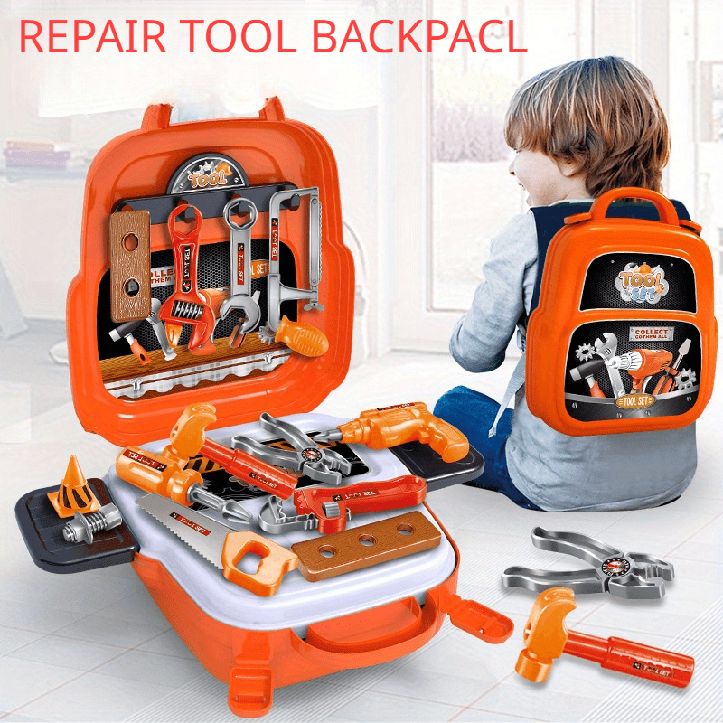 

22-piece Backpack Toy Gift Disassembly And Repair Set For Boys, Simulation Home Repair Tools, Toy Provident Fund Set
