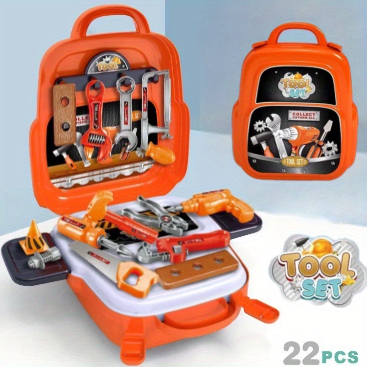 22 piece backpack toy gift disassembly and repair set for boys simulation home repair tools toy   fund set details 4