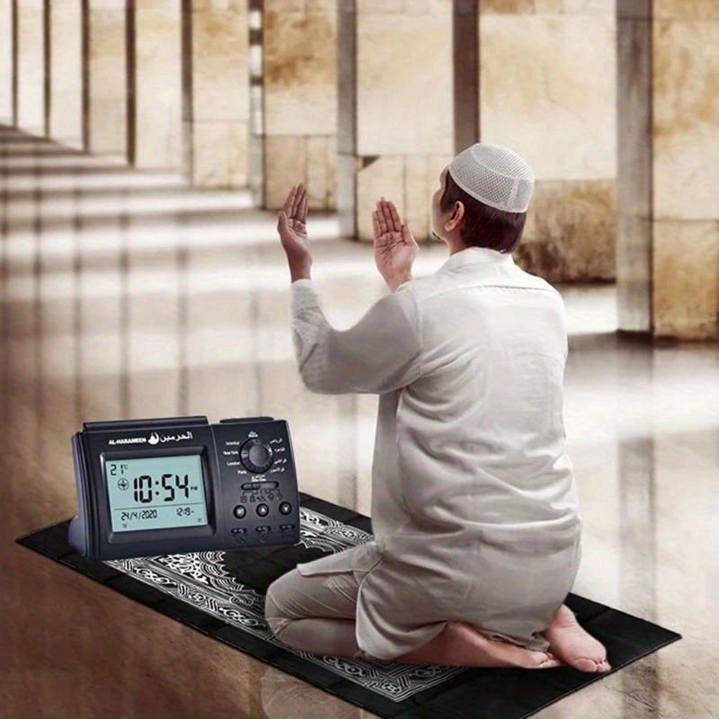 

1pc Azan Prayer Alarm Clock, Automatic Islamic Prayer Reminder Clock, Muslim Digital Table Clock, For Church Home Temperature