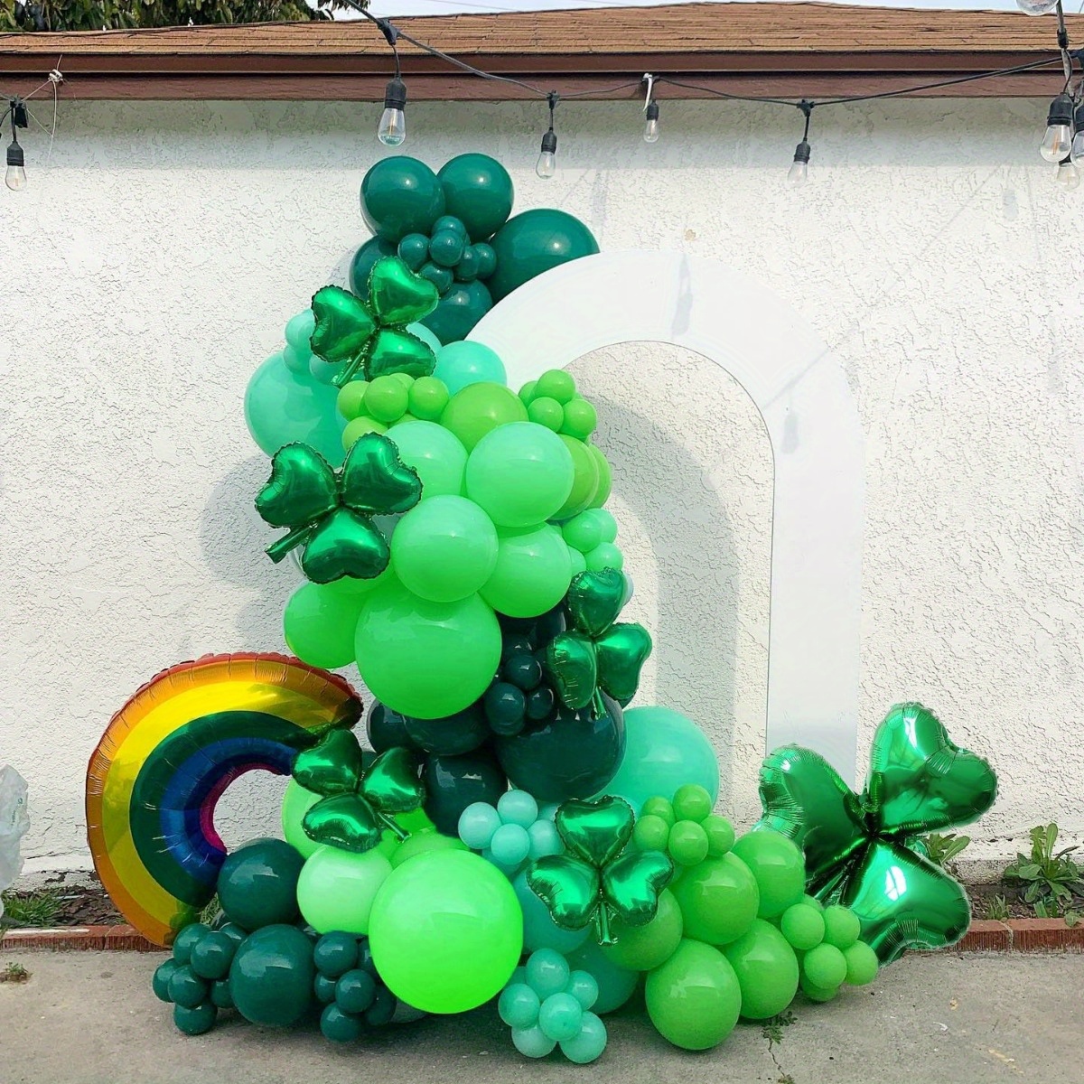 109 piezas Set decoración del día San Patricio - Kit arco guirnalda globos  verde naranja blanco, globos trébol fiesta festival irlandés suerte, niños  1er 2do cumpleaños, baby shower, decoración hogar : 