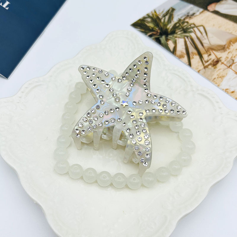 Rhinestone Starfish Hair Clip Beautiful Claw Clips Hair Temu