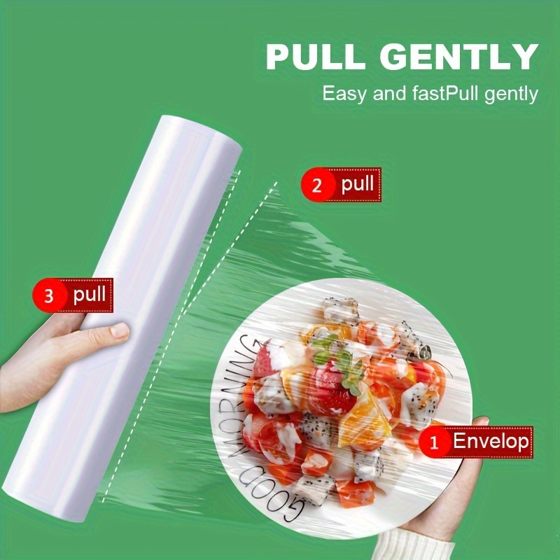 

200pcs, Food-grade Breakpoint Hand-tearing Type, Thickened High Temperature Resistant Cling Film, Vegetable And Fruit Fresh-keeping Film Cover, Kitchen Accessories