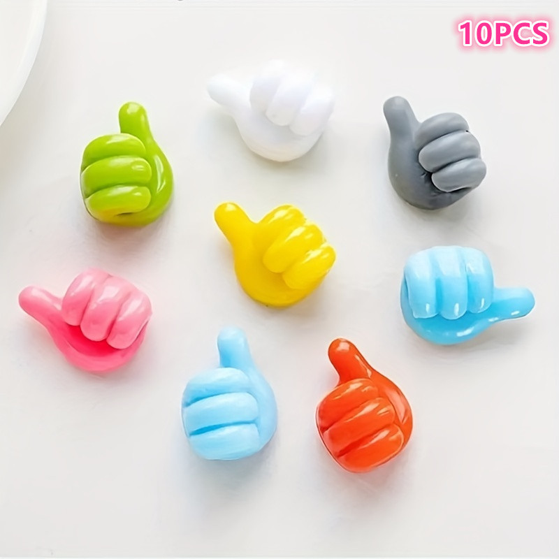 TEMU 10pcs Ganchos De Pared Multifuncionales Para Pulgar, Gancho De Pared Creativo Con Clip De Cable De Pulgar Adhesivo Para Almacenar Cables De