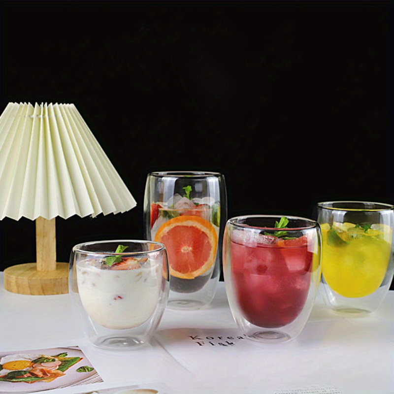 Jarras medidoras Vaso transparente para el hogar con escala Jarra de agua  con tapa Vaso de vidrio con asa para limonada, bebidas, regalos de café