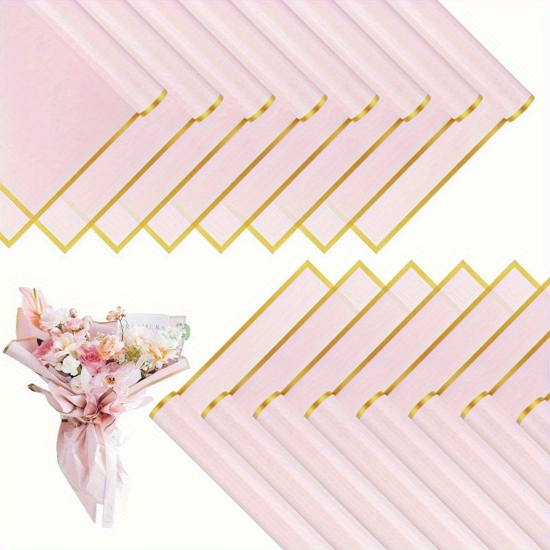 Papel de regalo de flores de algodón coreano Papel de regalo floral no  tejido 15 hojas de ramo de fl oso de fresa Electrónica