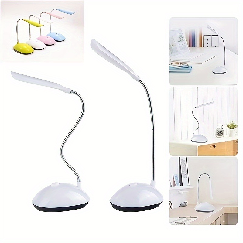 

Adjustable Led Desk Lamp With 4 Color Modes - Portable, Foldable Design For Eye Care & Reading - Battery Powered, Modern Style For Students And Home Office