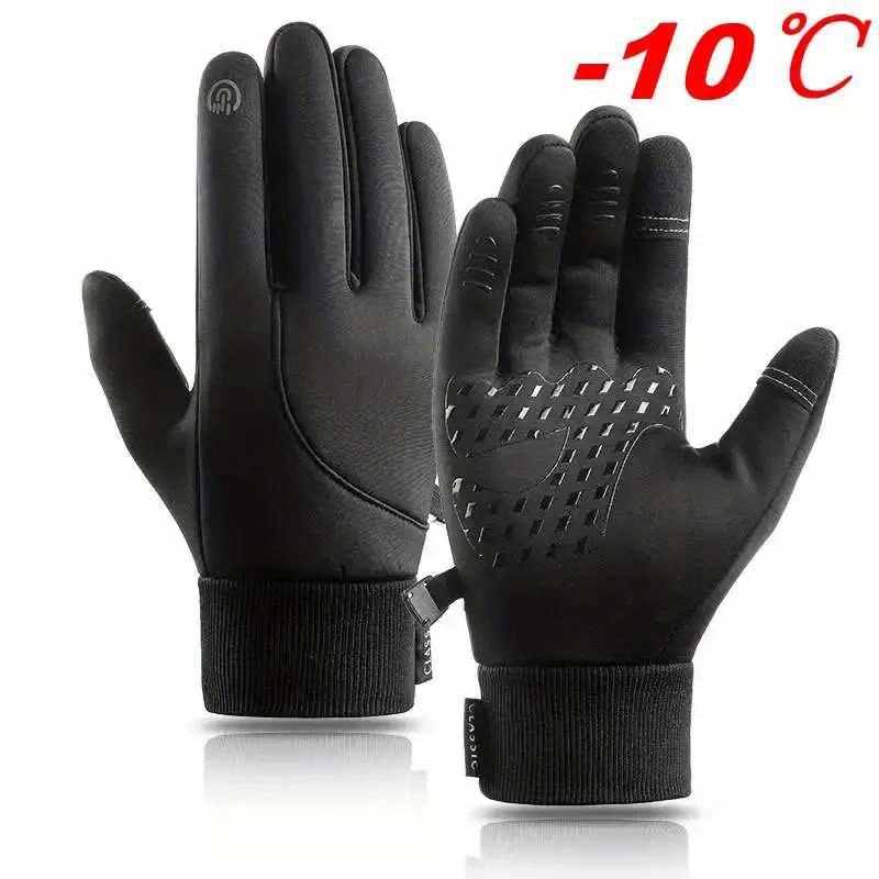 100% Waterproof Winter Cycling Gloves, Windproof Outdoor Sport Ski Gloves,  Bicycle Bike Scooter Riding Motorcycle Warm Hand Covers