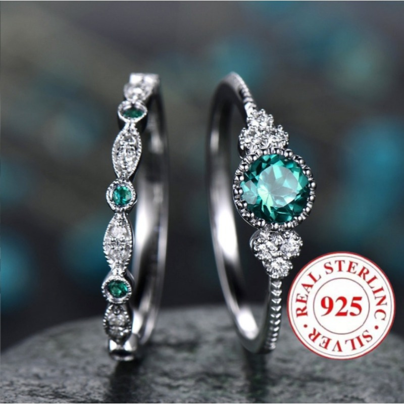 925 Silver Women's Rings CZ Stackable Daily & Wedding Valentine's Gift